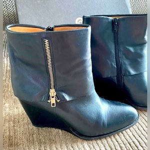 Corso Como Women’s Scarsdale Black Nappa Leather Bootie Size 9 1/2 M